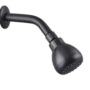 High Pressure Anti-Clogs Rustproof Shower Head Fixed Water Showerhead for Bathroom with Strong Spray Angle-Adjustable Ball Joint Teflon Tape Fits High and Low Water Flow Showers Oil-Rubbed Bronze