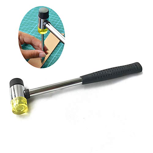 MIKMAYTOO Small Rubber Mallet Hammer, Double-Faced Rubber Hammer for Jewelers Kid or women Usage or Light Tapping Work Non-Slip