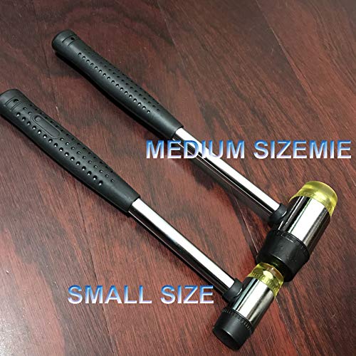 MIKMAYTOO Small Rubber Mallet Hammer, Double-Faced Rubber Hammer for Jewelers Kid or women Usage or Light Tapping Work Non-Slip