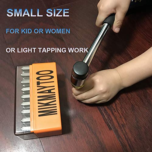 MIKMAYTOO Small Rubber Mallet Hammer, Double-Faced Rubber Hammer for Jewelers Kid or women Usage or Light Tapping Work Non-Slip