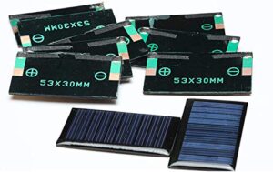 huazhu 5v 30ma 53x30mm micro mini power solar cells for solar panels - diy projects - toys - 3.6v battery charger 10pcs