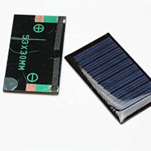 HUAZHU 5V 30mA 53X30mm Micro Mini Power Solar Cells for Solar Panels - DIY Projects - Toys - 3.6v Battery Charger 10PCS