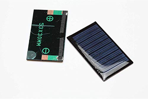 HUAZHU 5V 30mA 53X30mm Micro Mini Power Solar Cells for Solar Panels - DIY Projects - Toys - 3.6v Battery Charger 10PCS