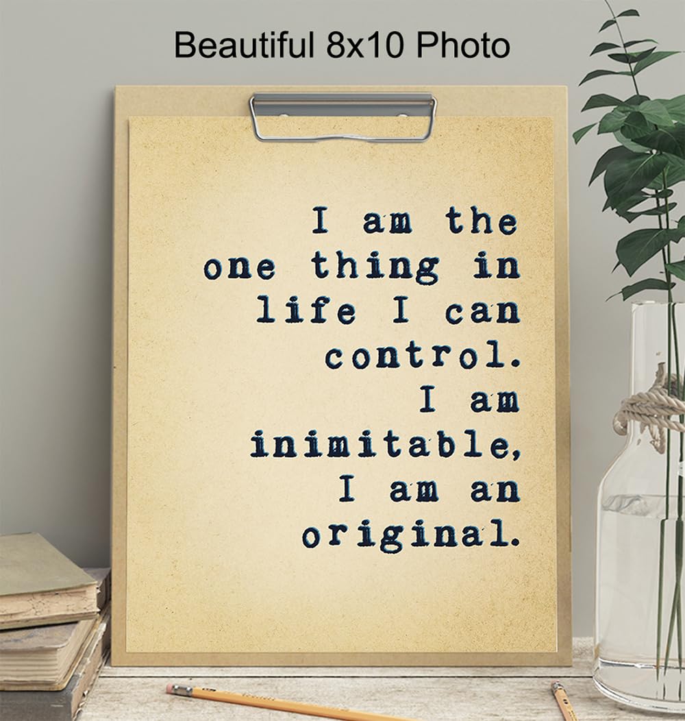 Control Quote - Inspirational Wall Art Room Decor - Motivational Home Decoration Poster Print for Bedroom, Office, Living Room - Gift for History Fans - 8x10