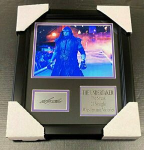 wwf wwe undertaker the streak autographed reprint plate 8x10 photo framed