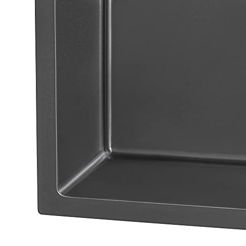 Ruvati 30-inch Undermount Gunmetal Black Stainless Steel Kitchen Sink 16 Gauge Single Bowl - RVH6300BL