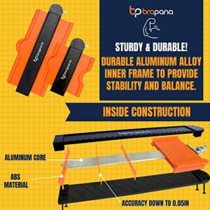 Contour Gauge with Lock Set 10” and 5”, Profile Duplicator Tool with Precision and Master Outline Plastic Measuring Templates & Duplication for Curves, Corners, Irregular Shapes, Woodworking Guide