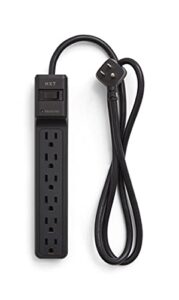 nxt technologies 24373161 6-outlet surge protector 4ft cord 600 joules