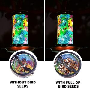 XDW-GIFTS 2023 Newest Solar Wild Bird Feeder Hanging for Garden Yard Outside, Waterproof Lantern Design, Solar Bird Feeder as Gift Ideas for Bird Lovers