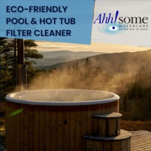 AhhSome Hot Tub, Swim Spa & Pool Filter Cleaner, Hot Tub Filters & Cartridge Cleaner Soak Solution, Works Great on Sand Filters, Improves Tub Filter Efficiency, 6 Months Cleaning in a Single Container