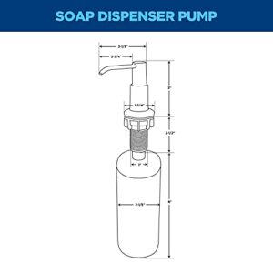 PlumBoss E1000 Built in Soap Dispenser for Kitchen Sink - Multipurpose Stainless Steel Pump with 500mL Bottle for Dish Soap, Hand Lotion, and Hand Sanitizer - Refill from The Top - Brushed Nickel