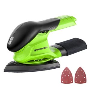 greenworks 24v cordless finishing sander 11,000 opm, tool-only (battery and charger sold separately)