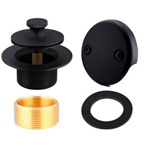 Uni-Green Bathtub Drain Conversion Kit, Lift & Turn Tub Drain Kit, All Brass Construction, Matte Black