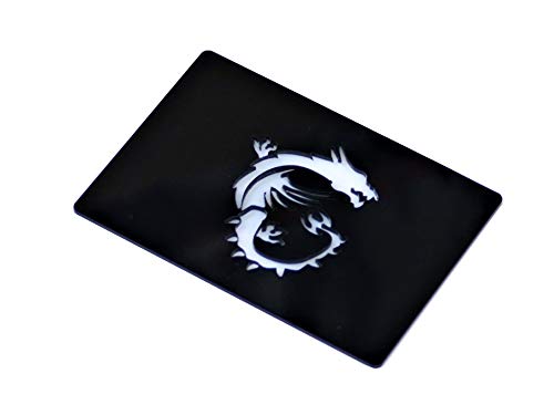 Savant PCs SSD 2.5 Inch Hard Drive Shroud Cover with Dragon Logo Design with Adhesive Backing - Black and White