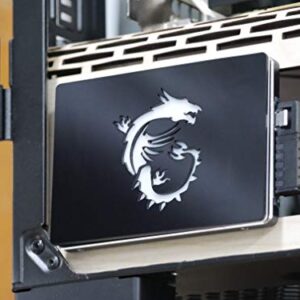 Savant PCs SSD 2.5 Inch Hard Drive Shroud Cover with Dragon Logo Design with Adhesive Backing - Black and White