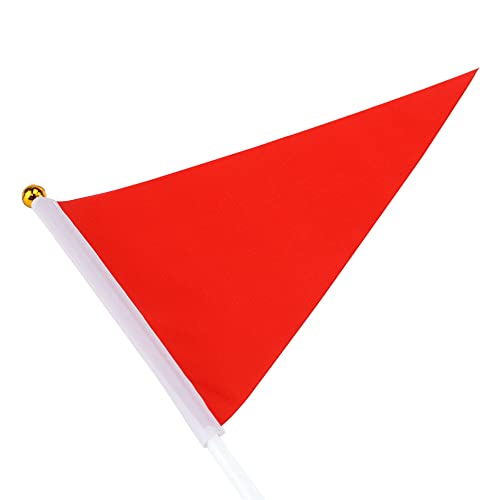 MY MIRONEY Stick Flag 40-Pack Pennants Stick Flag Hand Held Small Red Flags Mini Triangle Flag Party Decor for Carnivals,Indoor and Outdoor Events