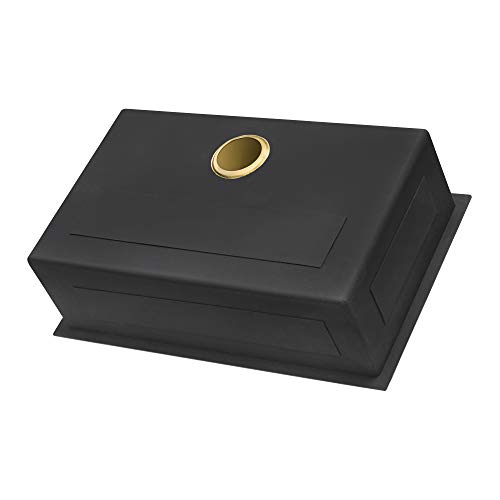 Ruvati 33 x 22 inch Satin Brass Matte Gold Stainless Steel Drop-in Topmount Kitchen Sink Single Bowl - RVH5005GG