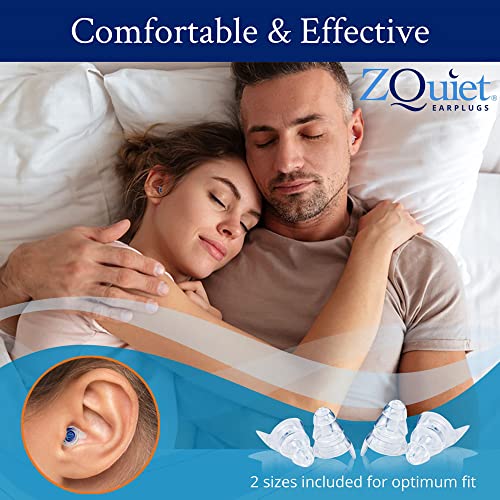 ZQuiet Noise Reduction High Fidelity Ear Plugs Hearing Protection for Noise Sensitivity Conditions (Premium Gift Box and Travel Storage Case), Two Sizes Included