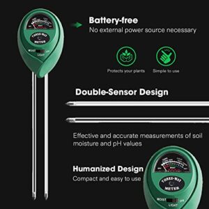 VIVOSUN Digital PH Meter, TDS and EC Pen for Water, Soil Moisture Tester