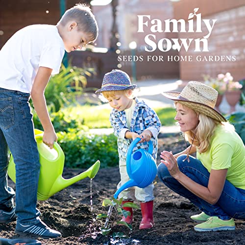 Survival Seeds by Family Sown – 15,000 Non GMO Heirloom Seeds, Naturally Grown Herb Seeds & Seeds for Planting Vegetables and Fruits, Perfect Vegetable Garden Seed Starter Kit