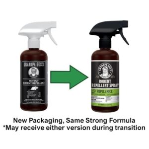 Grandpa Gus's Double-Potent Rodent Repellent Spray, Peppermint & Cinnamon Oil, Prevents Mouse/Rats from Nesting & Chewing on Wires, 16 fl oz (Pack of 1)