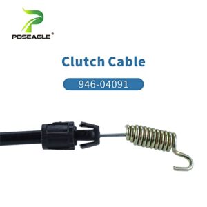 POSEAGLE 946-04091 Clutch Cable Compatible with MTD 946-04091 Clutch Cable, MTD 746-04091 Clutch Cable, 946 04091, 746 04091, 74604091, 94604091 Cable for MTD Many Snow Throwers