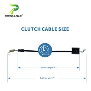 POSEAGLE 946-04091 Clutch Cable Compatible with MTD 946-04091 Clutch Cable, MTD 746-04091 Clutch Cable, 946 04091, 746 04091, 74604091, 94604091 Cable for MTD Many Snow Throwers