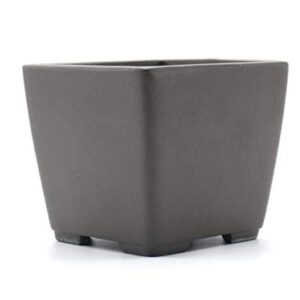 Seto Yaki Bonsai Tree Pot Ceramic Square Shaped (3.5", No-Glazed)