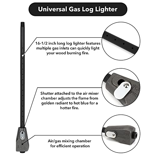 Stanbroil Universal Gas Log Lighter Starter with Mixer for Natural Gas Wood Burning Fireplaces