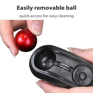 ELECOM Relacon Handheld Trackball Mouse, Thumb Control, Left Right Handed Mice, Bluetooth, 10-Button Function, Ergonomic Design, Optical Gaming Sensor, Smooth Red Ball, Windows11, macOS (M-RT1BRXBK)