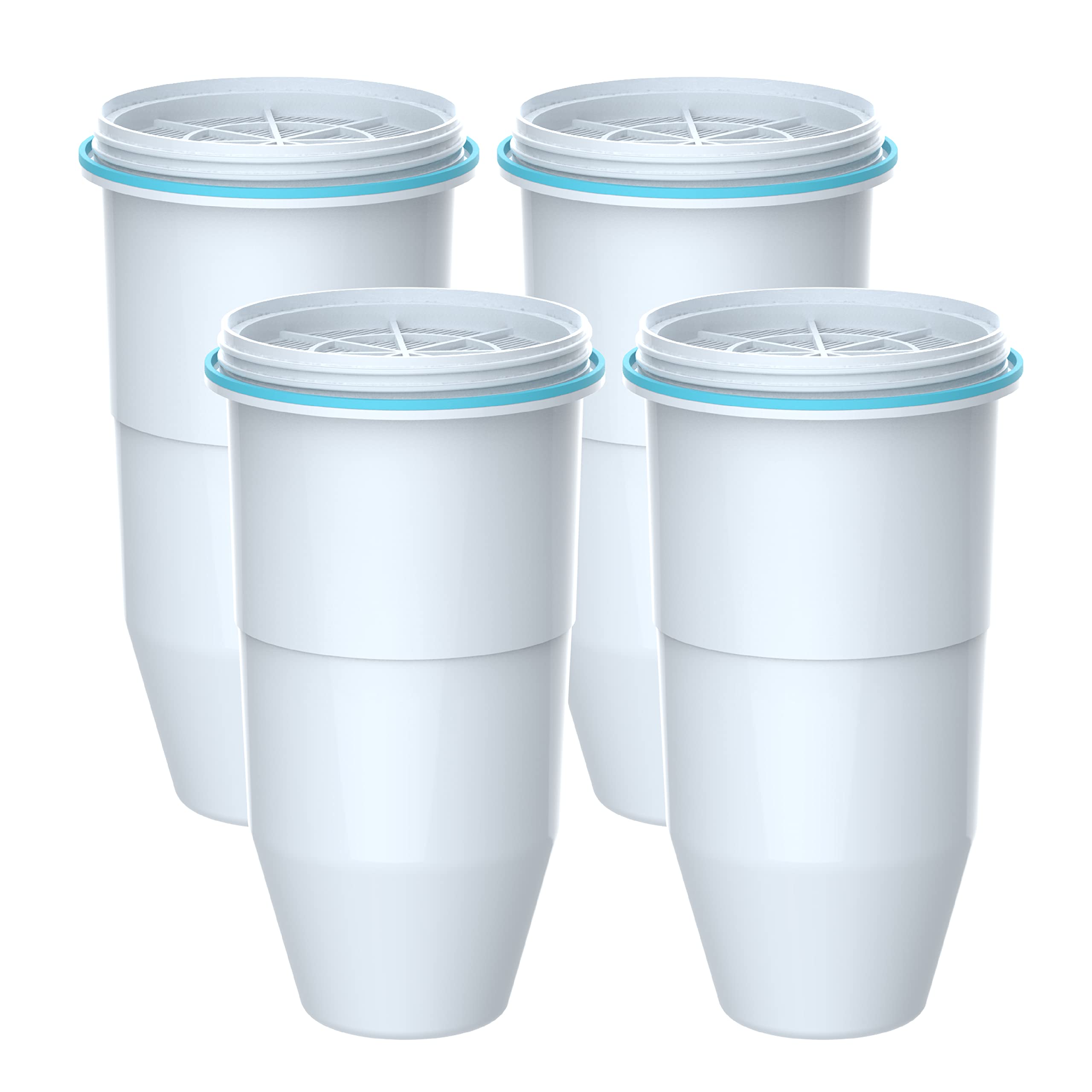 Filterlogic NSF/ANSI 42 Certified Replacement Water Filters, Replacement for ZR-017 Water Pitchers and Dispensers, Reduce TDS, Chlorine and More (Pack of 4), Model No.:FL-PF23B