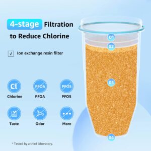 Filterlogic NSF/ANSI 42 Certified Replacement Water Filters, Replacement for ZR-017 Water Pitchers and Dispensers, Reduce TDS, Chlorine and More (Pack of 4), Model No.:FL-PF23B