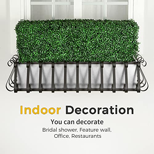 HWT 12 Pcs 20"X20"Grass Wall, Greenery Backdrop, Grass Wall Panels, Hedge Wall UV-Protected Green Wall Decor Boxwood Panels Indoor & Outdoor Event Backyard Decor