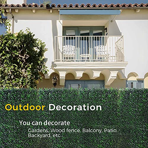 HWT 12 Pcs 20"X20"Grass Wall, Greenery Backdrop, Grass Wall Panels, Hedge Wall UV-Protected Green Wall Decor Boxwood Panels Indoor & Outdoor Event Backyard Decor