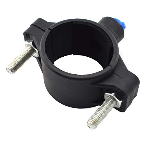 SDTC Tech 1-Pack Drain Saddle Valve with 1/4" Quick Connect Plastic Water Filters Valve Clamp for Reverse Osmosis System