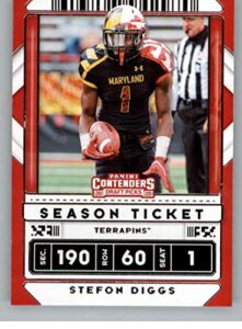 2020 panini contenders draft season ticket #92 stefon diggs maryland terrapins football card