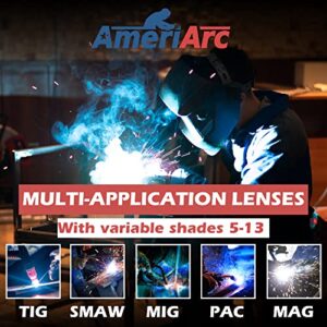 AmeriArc 2x4 Auto-Darkening Welding Helmet Lens Variable shade 9-13, Clear Dark Lense, Autodarkening