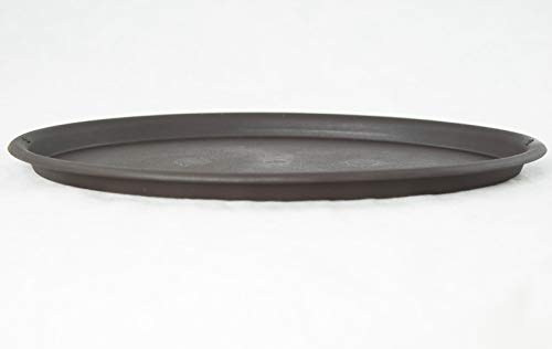 Oval Plastic Humidity/Drip Tray for Bonsai Tree 19.25"x 13.25"x 0.75" - Brown