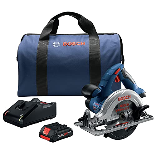 Bosch CCS180-B15-RT 18V Lithium-Ion 6-1/2 in. Cordless Circular Saw Kit (4 Ah) (Renewed)