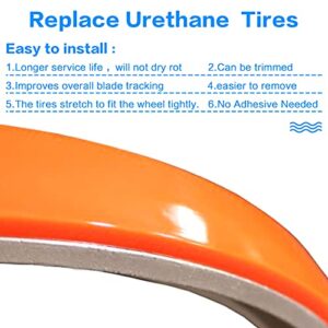 Band Saw Urethane Tires(14" x 1" x .095"), for Jet, Grizzly, Craftsman Powermatic Band Saw Accessories, Upgrade Your Bandsaw with Long-Lasting Urethane Tires - 2 Pack