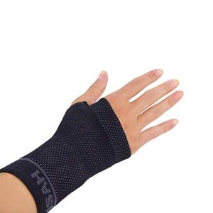 zensah compression wrist support - wrist sleeve for wrist pain, carpal tunnel - wrist support - wrist brace (medium, black/grey)