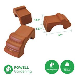 Powell Gardening (12pc Pack Plastic Pot Elevator - Plant/Flower Pot feet for Outdoor planters, Raises up to 4 Pots!! (Cotta Color NOT Ceramic)