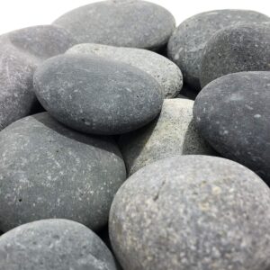 AA Plus Shop 50 Lb. Premium Black Grey Mexican Beach Pebbles 3-5 inches, Decor, Garden, Landscape, Pathways, Backyard, Rock Pebble