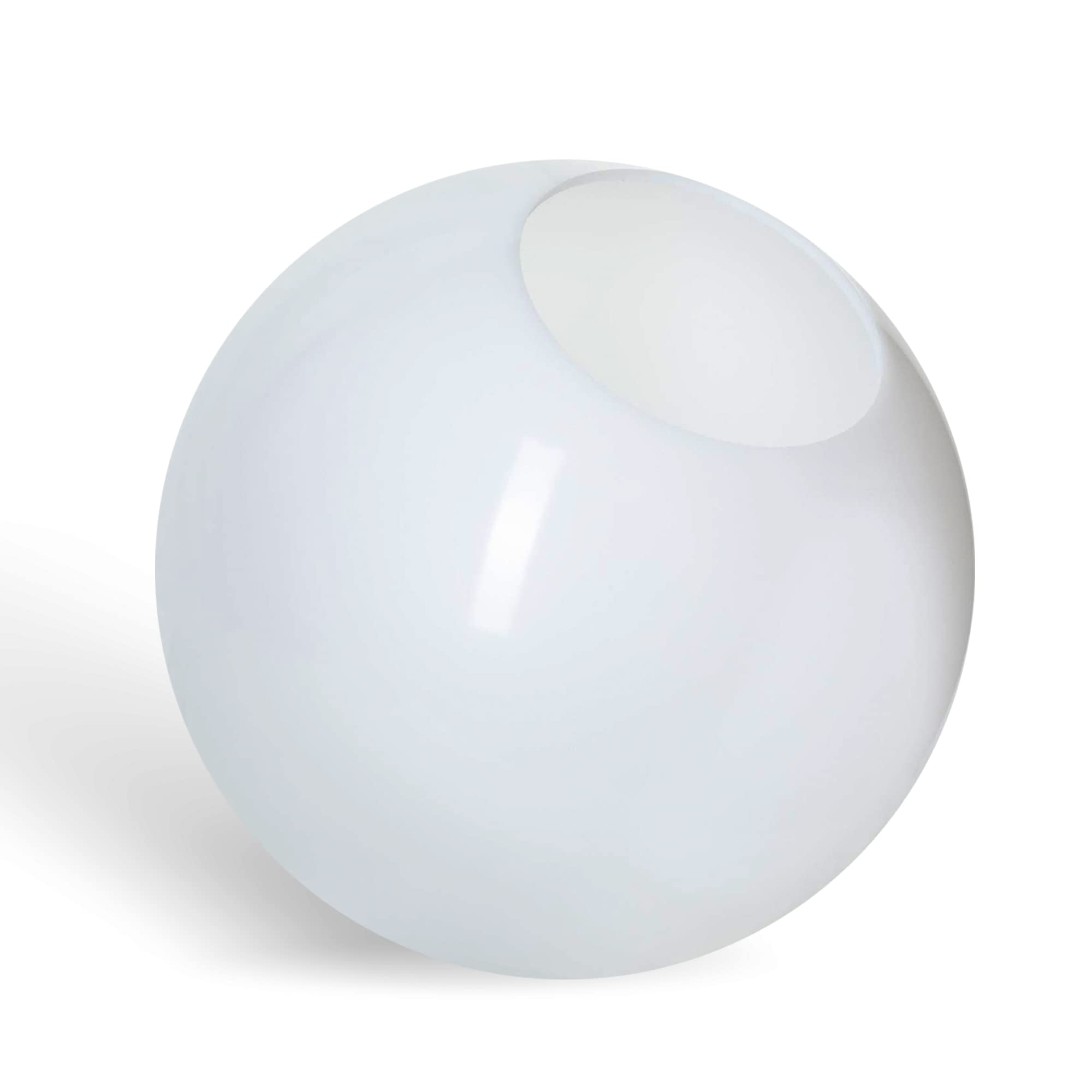 KastLite 12" White Acrylic Lamp Post Globe | Smooth Textured with 5.25" Neckless Opening | Manufactured in the USA