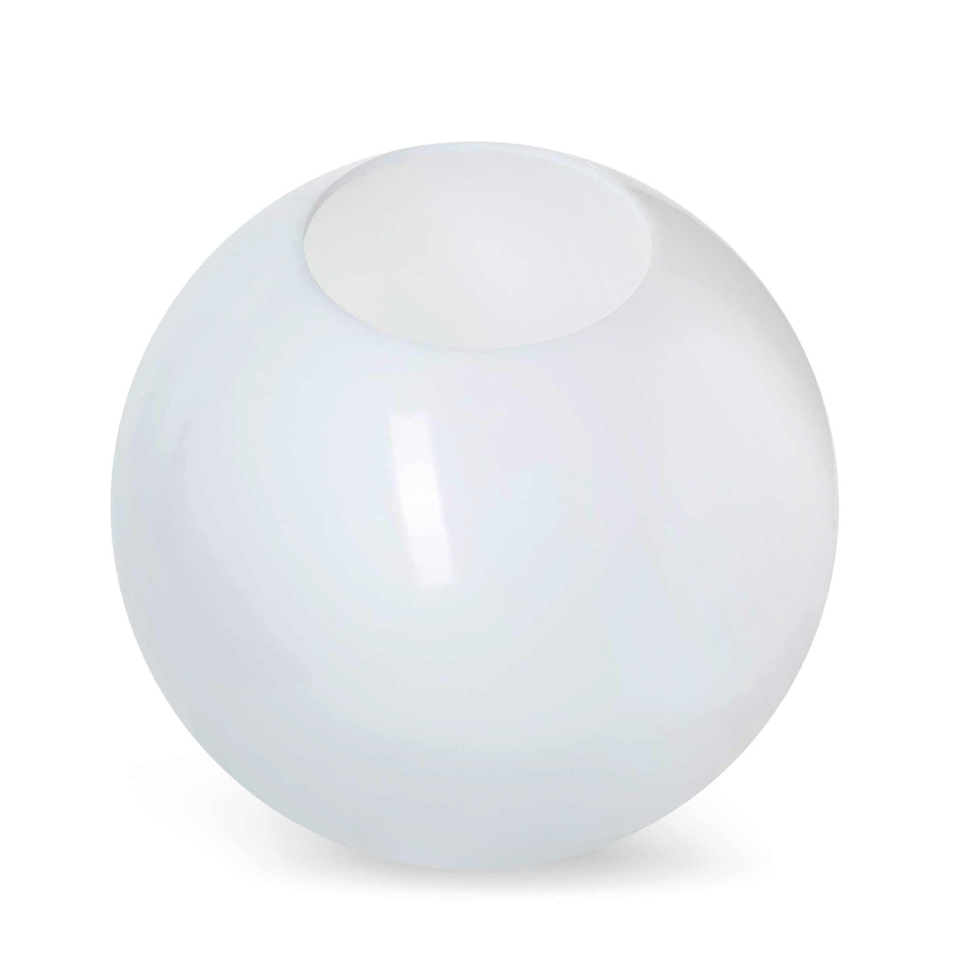 KastLite 12" White Acrylic Lamp Post Globe | Smooth Textured with 5.25" Neckless Opening | Manufactured in the USA