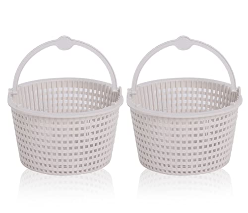 Wadoy SPX1091C Skimmer Basket Compatible with Hayward Automatic Skimmers SP1091lx,SP1091wm,6.5" Top, 3.5" Deep, 4.5" Bottom with Handle, 2-Pack Above Ground Pool Skimmer Basket