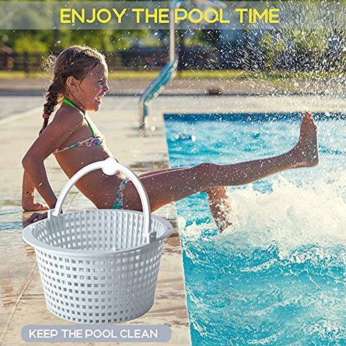 Wadoy SPX1091C Skimmer Basket Compatible with Hayward Automatic Skimmers SP1091lx,SP1091wm,6.5" Top, 3.5" Deep, 4.5" Bottom with Handle, 2-Pack Above Ground Pool Skimmer Basket