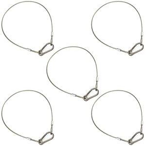 lsqurel 5 pack stage light safety cable stainless steel security wire for lighting, luggage, garage goor, camera