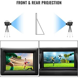 PPXIA Inflatable Movie Screen Outdoor Projector Screen 20ft, Blow Up Screens Front and Rear Projection with Air Blower, Best for Movie Nights Backyards Pool Party Home Theater