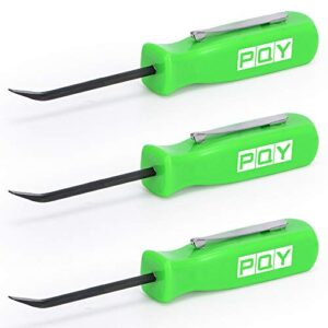 pqy mini pocket pry bar with pocket clip 4.5" length 3pcs (green)